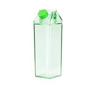 Jinberry 500ml/17Oz Cute Leakproof Green Milk Carton Water Bottle Portable Drinkware for Outdoor Climbing Tour or Camping