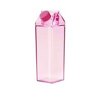 Jinberry 500ml/17Oz Cute Leakproof Milk Carton Water Bottle Portable Drinkware for Outdoor Climbing Tour or Camping