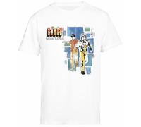 Jinbetee Air Moon Safari Men's White Short Sleeve T-Shirt, white, M