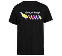 Jinbetee The Partridge Family Cmon Get Happy Men's Black Short Sleeve T-Shirt, Black, XL