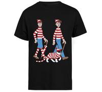 Jinbetee Where Is The Family Wally Men's Black Short Sleeve T-Shirt, Black, 5XL