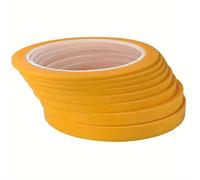 JINBING 8pcs Paper Masking Tape Pinstripe Tape for DIY Nail Arts Drawing Pattern Making Painters Tape 2mm - 10mm x 25m (Yellow)
