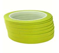 JINBING 8pcs Paper Masking Tape Pinstripe Tape for DIY Nail Arts Drawing Pattern Making Painters Tape 2mm - 10mm x 25m (Green)