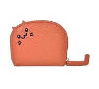JINBIXIANGDJKS Cat Shape Card Holder Small and Cute Multi-Card Slot Cartoon Coin Purse(Orange)