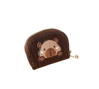 JINBIXIANGDJKS Short Daily Fresh Shell-Shaped Zipper Fashionable Simple Coin Purse(Brown)