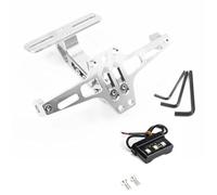 JINCANXIANG For YAMAHA R125 YZF-R125 2008-2017 2018 2019 2020 2021-2023 Motorcycle Rear License Plate Number Holder And Turn Signal Light(Silver)