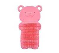 JINCH Nail Scrubber Brush Kids, Hands Finger Nails Scrub Scrubbing Cleaning Washing Brushes with Soft Bristle for Baby Toddler and Children, Animal Style and 2 Colors Choice (Pink)