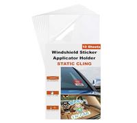 JINCH Windshield Sticker Applicator Holder Static Cling, 10 Pack 4 x 6 Inches Heat-Resistant Clear PET Film for Stickers Application, Removal, and Re-Application Car Window Decals