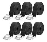 jind 6Pcs Tie Down Straps, 3m*25mm Heavy Duty Tension Belts, Adjustable Lashing Straps Ratchet 250kg(550lbs), Luggage with Buckle for Motorcycles Trucks Cargo Vans Trailer(Black)
