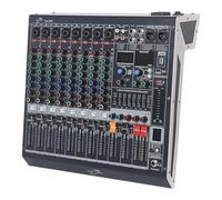 Jindaaudio Audio Mixer 8 Channel, DJ Mixer Board with Bluetooth and Usb, Audio Sound Card with Interface Recording and 48V Phantom Power, Sounds Mixer with 256 DSP FX Reverb Delay Effect for Streaming