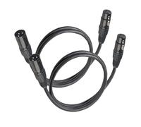 jindaaudio XLR Cables, DMX Cable Male to Female (2Pack), XLR Microphone Cable 4ft/1.2m, Light DMX Terminator 3 Pin Connector