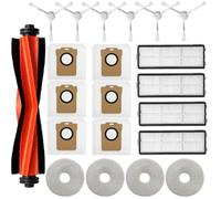 JINDEHUI Accessory Replacement Parts Accessory Set for Xiaomi Robot Vacuum X20+ Robot Vacuum Cleaner, 1 Main Brushes, 6 Side Brushes, 4 HEPA Filters, 4 Mop Wipes, 6 Dust Bags