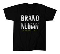 JINDIAOWENJU Brand Nubian in God We Trust Promo Hip-Hop Unisex 100% Cotton Short-Sleeve T-Shirts Black S