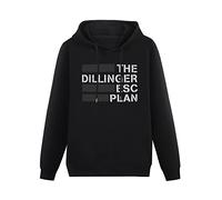 JINDIAOWENJU The Dillinger Escape Plan Hoody Unisex Ptinted Hoodies Long Sleeve Men's Hooded with Pocket Black XL