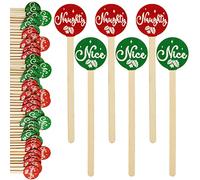 Jinei 120 Pcs Christmas Wooden Coffee Stirrers Wood Cocktail Coffee Stir Sticks Disposable Drink Stirrers for Stirring Hot Chocolate Milkshake Restaurant Home Office (Classic Style)