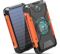 Jinepin Solar Charger with Carabiner 3 PCS Spring Snap Key Chain Clip for Phones Power Bank Data Cable