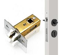 JINERJLKJDS 35mmTubular Mortice Latch, 1 PC Mute Sprung Latch, Single Tongue-Lock Tubular Latch for Internal Doors, Room Bathroom Lever Handles, Latches & Bolt (Copper)