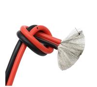 JINFEUGE 1/2/5M Copper Wire Silicrubber Cable Soft,30 28 26 24 22 20 18 16 14 12 10 8 Awg 2Pins Flexible DIY Led Connector Black Red/2 Meters/20Awg