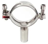 JINFEUGE 1/2" to 4" Ss304 Pipe Hanger Clamp Bracket Support Clip with Base Plate 15-102Mm/C Type H 45Mm/Clamp 70-76Mm