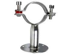 JINFEUGE 1/2" to 4" Ss304 Pipe Hanger Clamp Bracket Support Clip with Base Plate 15-102Mm/E Type H 50Mm/Clamp 51-57Mm