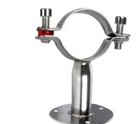 JINFEUGE 1/2" to 4" Ss304 Pipe Hanger Clamp Bracket Support Clip with Base Plate 15-102Mm/F Type H 100Mm/Clamp 25-27Mm