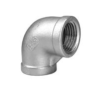 JINFEUGE 1/8" 1/4" 3/8" 1/2" 3/4" 1" 2" 3" 4" Bsp Npt Female 90 Degree Elbow Coupler Connector 304 316 201 Stainless Steel Pipe Fitting/Bspt Ss201/Female-Female_2-1/2"