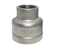 JINFEUGE 1/8" 1/4" 3/8" 1/2" 3/4" 1" 2" 3" 4" Bsp Npt Female Reducer Coupler,304 316 Stainless Steel Pipe Fitting Connector Water Gas Oil/Bspt Ss304/1L4 to 1L8 inch