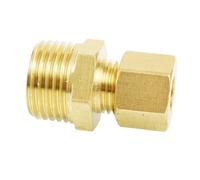 JINFEUGE 1 Pcs Male Compression Union Brass Pipe Fitting Connector Coupler, 6-28Mm Od X M8-M30 1/8" 1/4" 3/8" 1/2" 3/4" 1"/ Color/1-1L4-35Mm