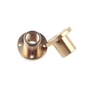 JINFEUGE 1 Pcs T5 T6 T8 T10 T12 T16 T20Screw Nut Pitch 1Mm/2Mm,Flange Brass Nut1/2/4/8/10/12Mm/14Mm Trapezoidalscrew Nut/T5 Pitch 1 2