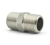 JINFEUGE 1Pc 1/8 "1/4" 3/8 "1/2" 1 "1-1/2"2" Bsp Hex Socket with External Thread 304 316 Stainless Steel Pipe Fitting Connector Connector/Sus316L/3/4"