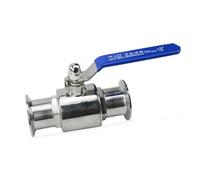 JINFEUGE 1Pc 19Mm 3/4" 1" 1-1/2" 2" Ss 304 Sanitary Ball Valve Tri Clamp 50.5Mm/64Mm Ferrule Type/25Mm * Ferrule 50.5