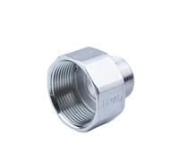 JINFEUGE 1Pc Pipe Fittings Ss 304 Reduce Male to Female Bspt Threaded 1/4" 1/2" 3/4" 1" 2" Water and Oil Pipe Connector Adapters/Female to Male/Dn20 to Dn10