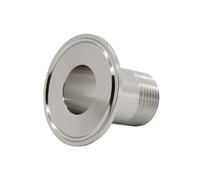 JINFEUGE 1Pc Sp1/4 1/2” 3/4” 1” 1-1/4” 11/2“ 2" Ss 304 Sanitary Male Threaded Ferrule Pipe Fitting Tri Clamp Adapter Dn15-50/Dn40 Ferrule Od 64/Ss316L