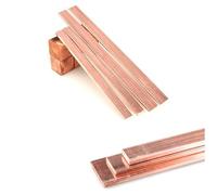 JINFEUGE 1Pc T2 Metal Rod Red Copper Flat Bar Strip,99.95% Copper Plate Thick 1/1.5/2/3/4/5Mm*15Mm*250Mm/Color/1.5 * 20 * 250Mm