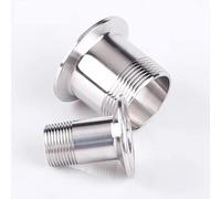 JINFEUGE 1Pcs Dn8 Dn15 Dn20 Dn25 Dn32 Bsp Sanitary Stainless Steel Ss304 Tri Clamp Male Threaded Pipe Fitting Adapter 1/2" 3/4" 1" 1-1/4"/Dn65 * Ferrule 91