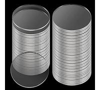JINFEUGE 25Pcs Clear Acrylic Circle Blank Sheet 2/3/4/6" Round Acrylic Discs,for Art Projecting Kids DIY Craft 1/2Mm Thick/2Inch 5Cm/25Pcs