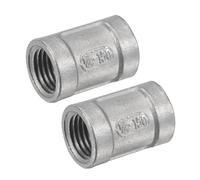 JINFEUGE 2Pcs 1/4 Npt Female Thread Stainless Steel Straight Pipe Fitting Hose Connector/Color/1Or2 Npt