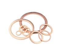 JINFEUGE 5/10/20/30Pcs Boat Red Brass Copper Crush Sealing Washer,M5 M6 M8 M10 M12 M16 M18 M20 M22 M24 Flat Seal Gasket Shim Pad Spacer/Color/M6*12 * 1(30Pcs)