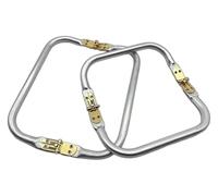 JINFEUGE Alumikiss Clasp，2Pcs Metal Aluminum Tubee Bhandle Accessories Clutch Bparts Bage for Wallet Pursee/16Cm