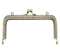 JINFEUGE Alumikiss Clasp 8.5/10.5/12.5/15/18/20.5Cm Rectangle Embossingy Metal Kiss Pursee Bronze Sewing Clasp,for Bpurse Accessorie/15Cm