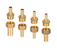JINFEUGE Brass Pipe Fitting 3Pcs 6Mm 8Mm 10Mm 12Mm 14Mm 16Mm 19Mm Hose Barb Tail 1/2" Bsp Male Female Connector Joint Copper Coupler Adapter/Pcf16-04