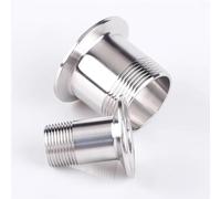 JINFEUGE Dn8 Dn15 Dn20 Dn25 Dn32 Bsp Sanitary Stainless Steel Ss304 1Pcs Tri Clamp Male Threaded Pipe Fitting Adapter 1/2" 3/4" 1" 1-1/4"/ Color/Dn8 * Ferrule 50.5