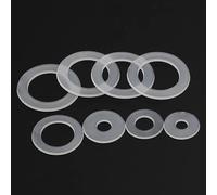 JINFEUGE M3/M4 M5 M6 M8 M10 M12 M14 M16 M18 M20 White Plastic Nylon Washer Flat Spacer Seals Washer Gasket 20-100Pcs/M8*11 * 2-50Pcs