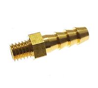 JINFEUGE Mini Pagoda Pipe Fittings Male Metric Thread M5 M6 M8 Brass 4 5 6 8 Mm Barb Hose Leather Tube Trachea Connector/4Mm to M8*1