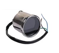 JINFOLI 12V Universal LCD Digital Motorcycle LIGHT Indicator Round Speedometer Odometer Tachometer Gauge Fuel Meter Indicator Motorcycle Speedometer(Silver)