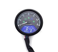 JINFOLI 12V Universal Motorcycle Speedometer Tachometer Fuel Meter Dashboard Gauges Dial Odometer LCD Digital Indicator With Bracket Motorcycle Speedometer(Only Speedometer)