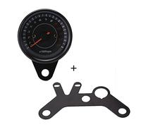 JINFOLI 12V Universal Motorcycle Tachometer Tacho Gauge Speedometer With LIGHT Backlight Night Light Motorbike Moto Instrument Accessories Motorcycle Speedometer(With Bracket-B)