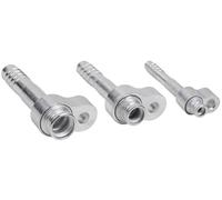 JINFOLI 3 Pack Aluminium Air Conditioning Adapter Connector Set, for R134a Systems Straight and Bend Pipe Joints Car Radiator Evaporator Heater Pipe Connector(Black Straight Pipe)