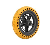 JINFOLI 8.5 Inch Scooter Rear Wheel Tire, for Xiaomi, PRO +120MM Disc Brake Explosion-proof Shock Absorbing Electric Scooter Tyre Replacement Wheels(Yellow+brake disc)