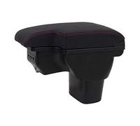 JINFOLI Car Armrest Box Accessories Interior Storage Box Retrofit Parts, for NISSAN, Juke Armrest 2010-2019, for Infiniti, ESQ Armrest Storage Box (Color : Red line with usb)